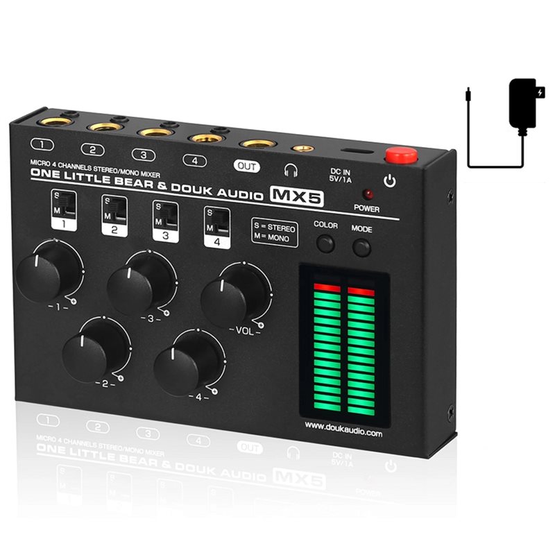 Audio Mixer 4 Channel - B67C Douk Audio MX5 4채널 오디오