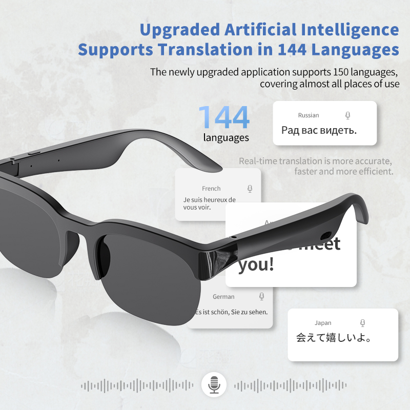 Audio Music To Video Ai Free - 스마트 AI 오디오 안경, 무선 블루투스
