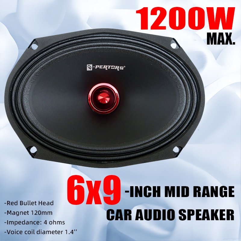 1개 6x9인치 자동차 스피커 1200W 미드레인지 범 - Audio Universal Music 리뷰 및 가격