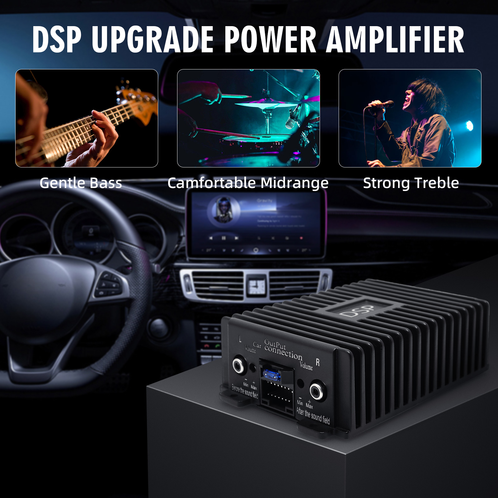 안드로이드 라디오 용 자동차 DSP 4 채널 라디오 앰 - Audio Music Equalizer 리뷰 및 가격