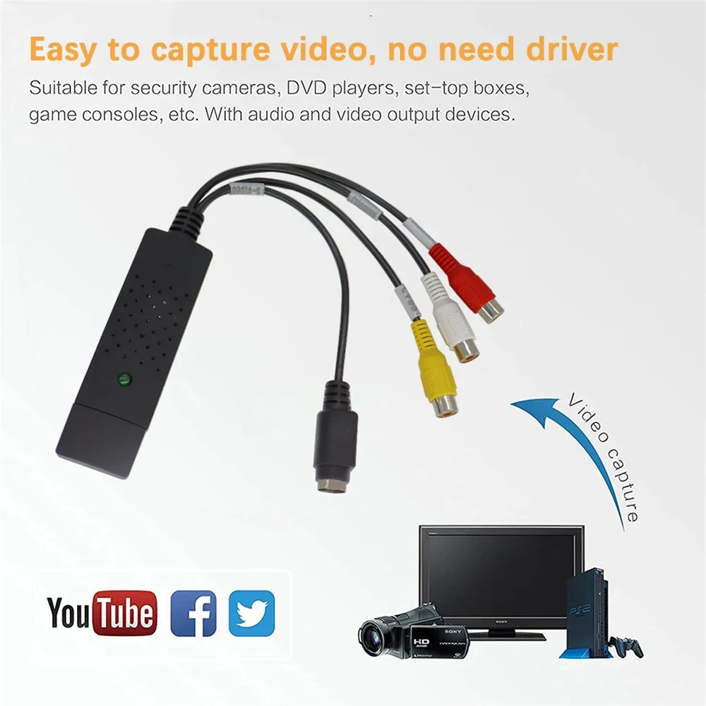 USB2.0 오디오 비디오 캡처 카드 TV 튜너 VHS - Audio Music Converter 리뷰 및 가격