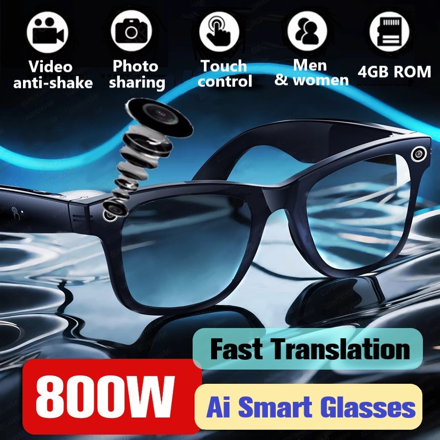 트렌디한 스마트 선글라스 8MP 4K 카메라 와이파이  - Audio Music To Video Ai Free 리뷰 및 가격