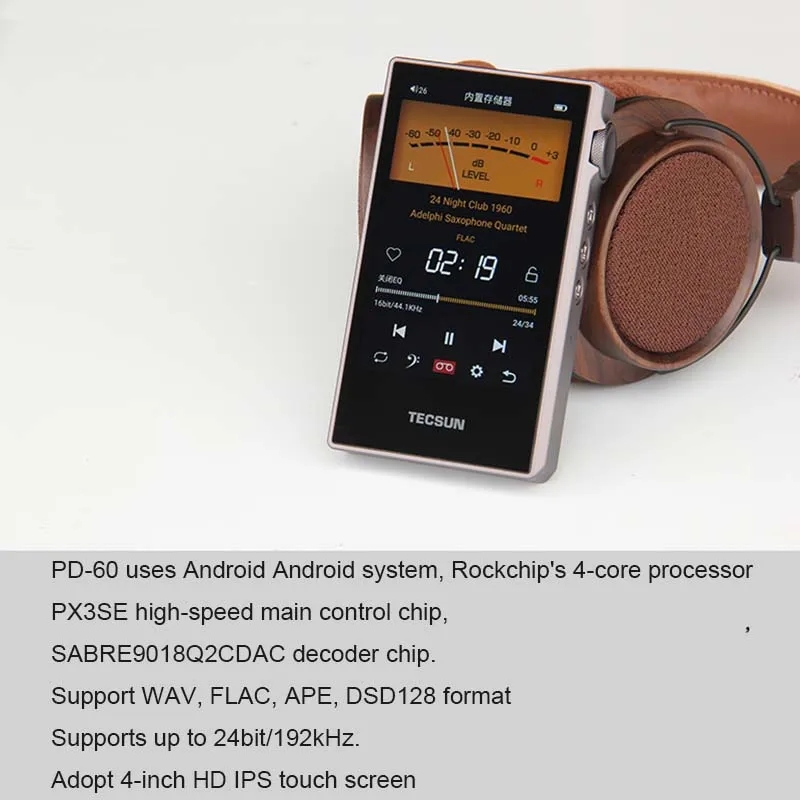Tecsun PD-60 4인치 IPS 터치 스크린 블루 - Audio Music Equalizer 리뷰 및 가격