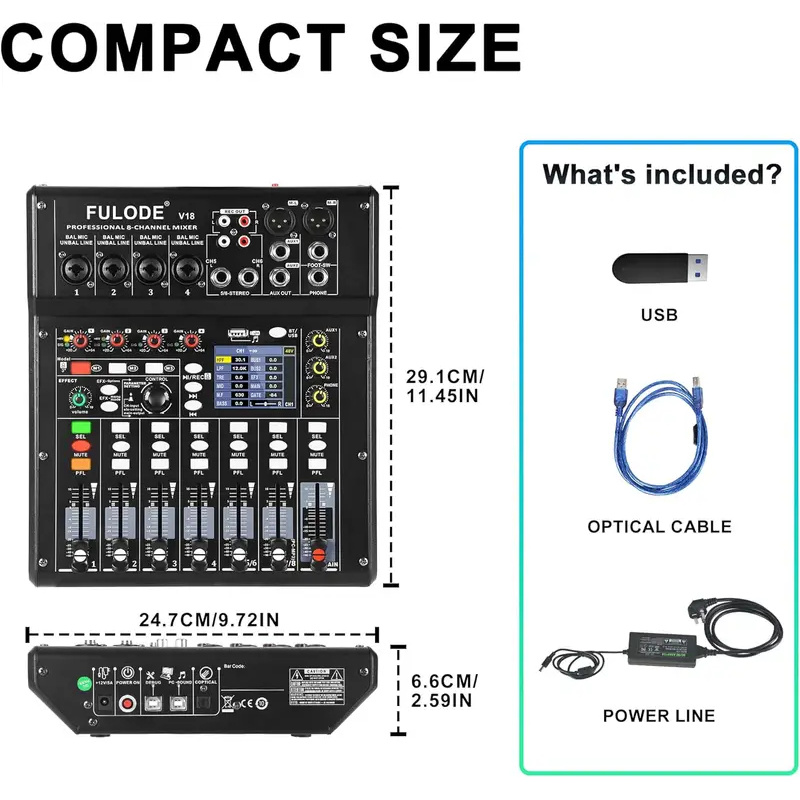 풀루오드 4/8채널 믹싱 콘솔 오디오 믹서 블루투스 U - Audio Mixer 4 Channel 리뷰 및 가격