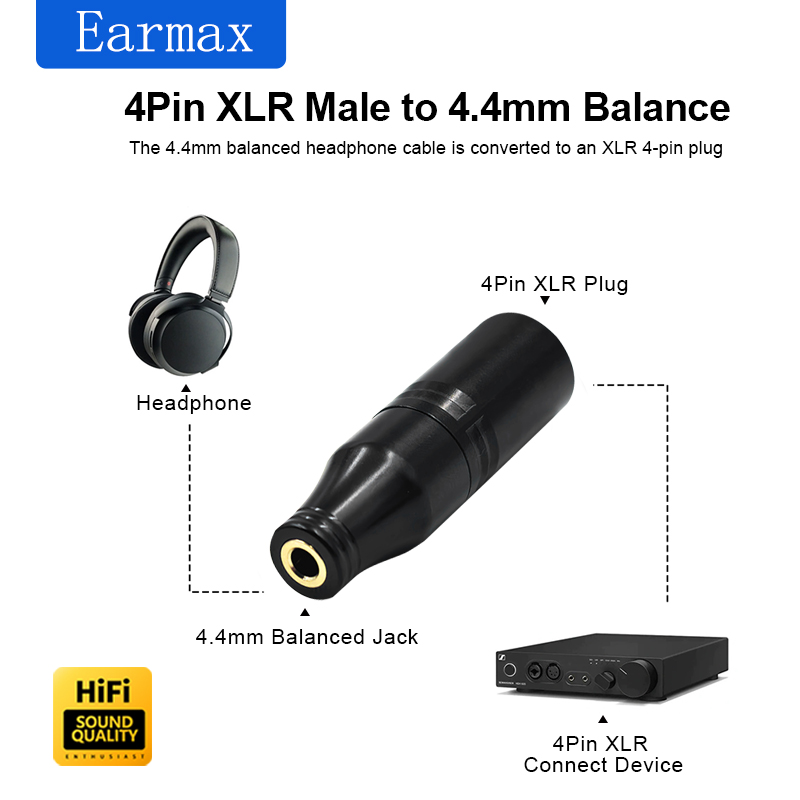 앰프 및 헤드폰용 Xlr-4 남성-4.4mm 여성 어댑 - Audio Music Player 리뷰 및 가격