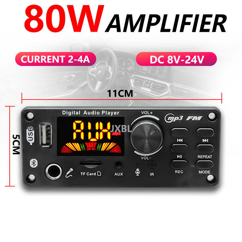 80W 블루투스 5.0 MP3 디코더 보드 2x40W  - Audio Music Player 리뷰 및 가격