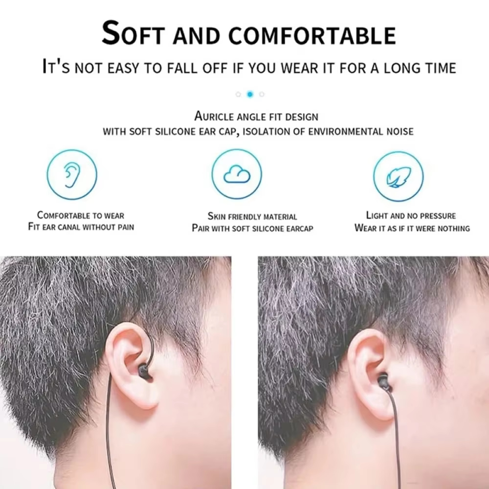 3.5mm 짧은 유선 헤드폰 실리콘 이어폰 이어폰 형  - Audio Music Player 리뷰 및 가격
