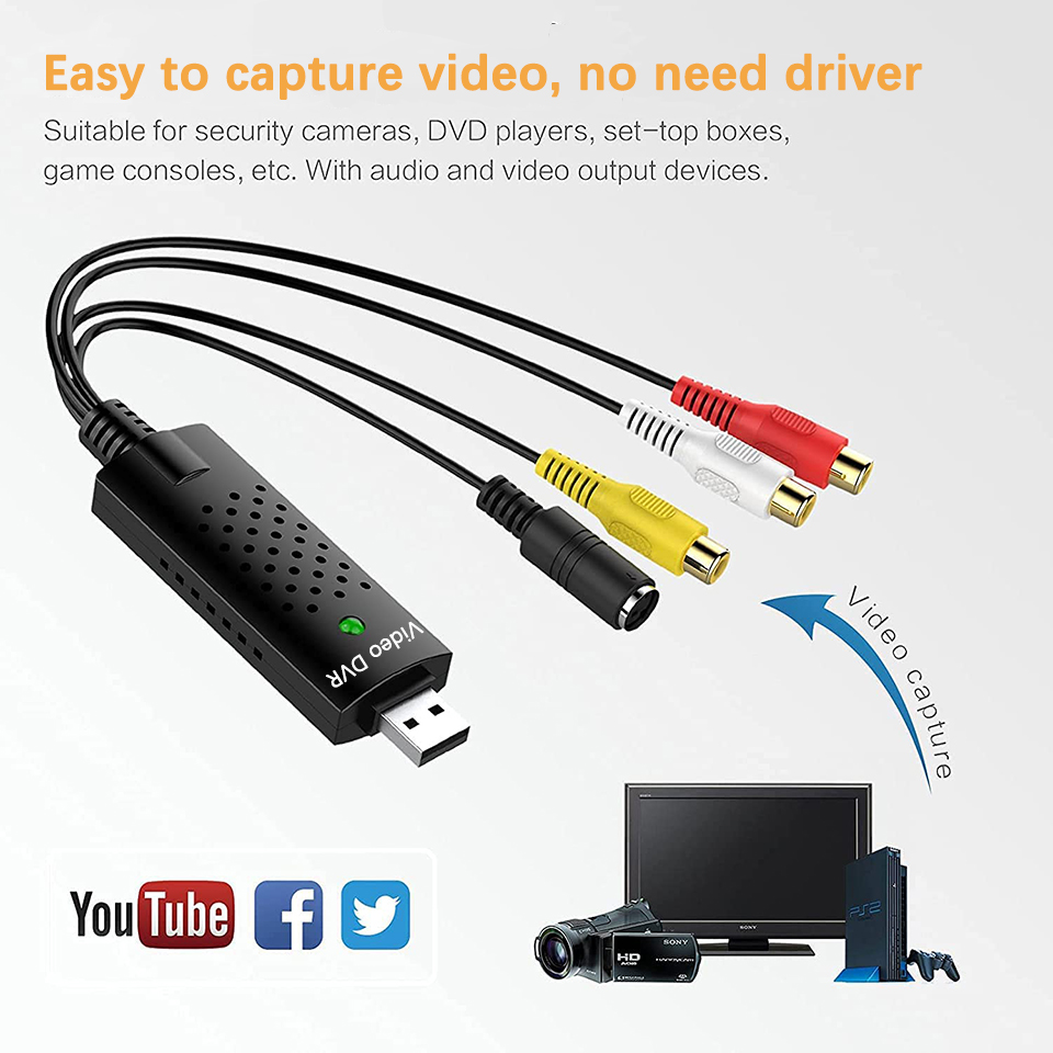 USB 비디오 캡처 카드 Easy Cap VHS VCR - Audio Music Converter 리뷰 및 가격
