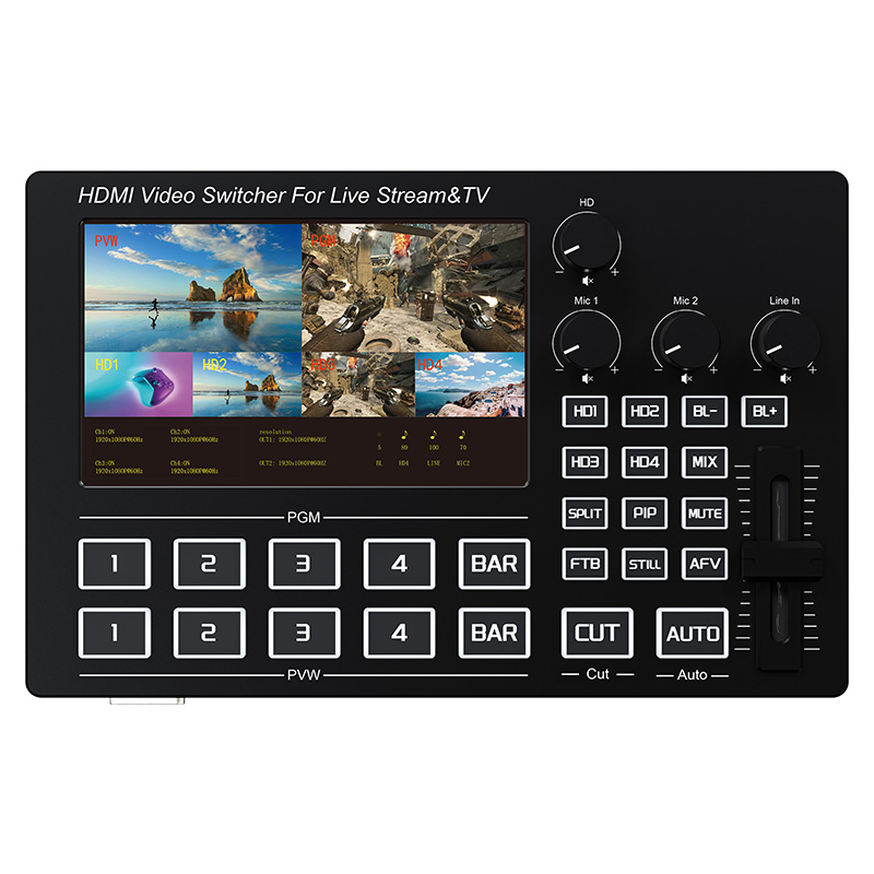 1080P 4채널 HDMI 라이브 스트리밍 비디오 믹서 - Audio Mixer 4 Channel 리뷰 및 가격